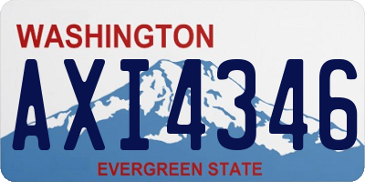WA license plate AXI4346