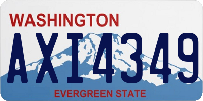 WA license plate AXI4349