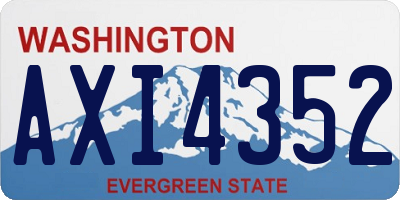 WA license plate AXI4352