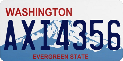 WA license plate AXI4356