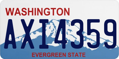 WA license plate AXI4359