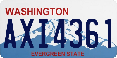 WA license plate AXI4361