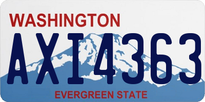 WA license plate AXI4363