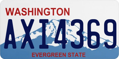 WA license plate AXI4369