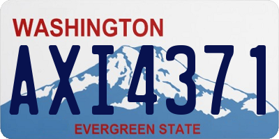WA license plate AXI4371