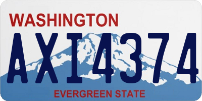 WA license plate AXI4374