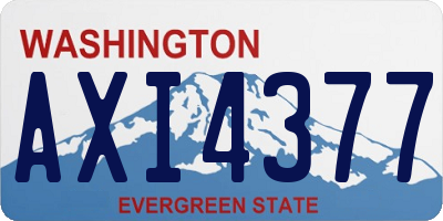 WA license plate AXI4377