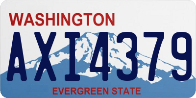 WA license plate AXI4379