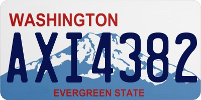 WA license plate AXI4382