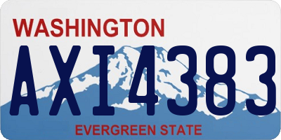 WA license plate AXI4383