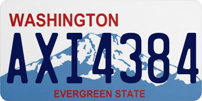 WA license plate AXI4384