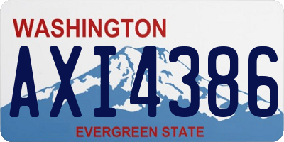 WA license plate AXI4386