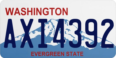 WA license plate AXI4392