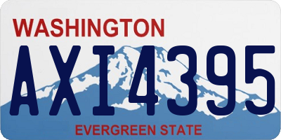 WA license plate AXI4395