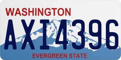 WA license plate AXI4396