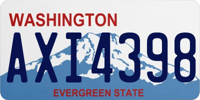 WA license plate AXI4398