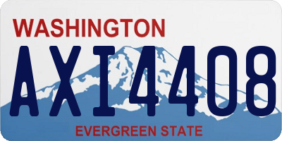 WA license plate AXI4408