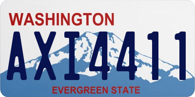 WA license plate AXI4411