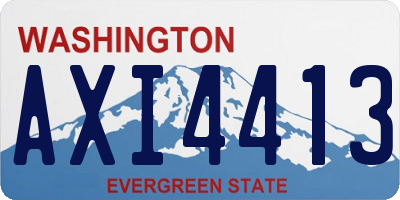 WA license plate AXI4413