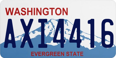 WA license plate AXI4416