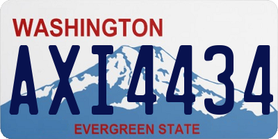 WA license plate AXI4434