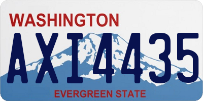 WA license plate AXI4435