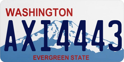 WA license plate AXI4443