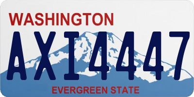 WA license plate AXI4447