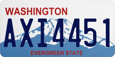 WA license plate AXI4451
