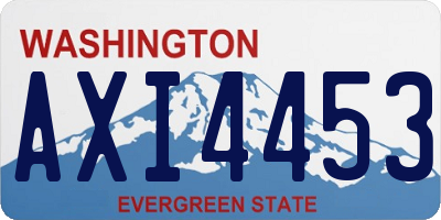 WA license plate AXI4453