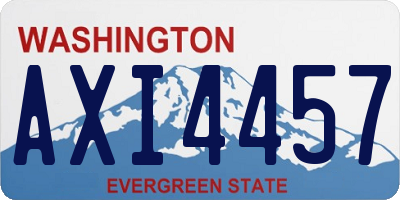 WA license plate AXI4457