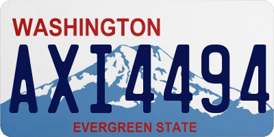 WA license plate AXI4494