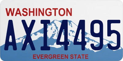 WA license plate AXI4495
