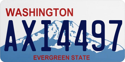 WA license plate AXI4497
