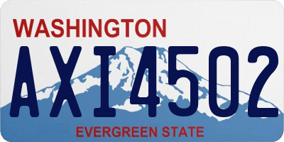 WA license plate AXI4502