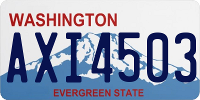 WA license plate AXI4503