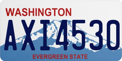 WA license plate AXI4530