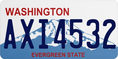 WA license plate AXI4532