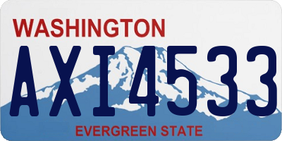 WA license plate AXI4533
