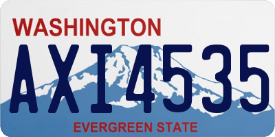 WA license plate AXI4535
