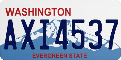 WA license plate AXI4537