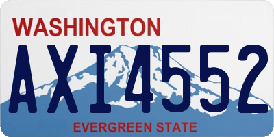 WA license plate AXI4552