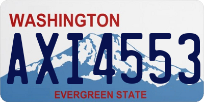 WA license plate AXI4553