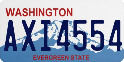 WA license plate AXI4554