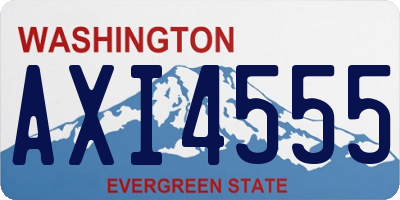 WA license plate AXI4555