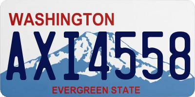 WA license plate AXI4558