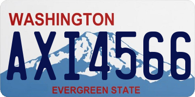 WA license plate AXI4566