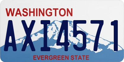 WA license plate AXI4571