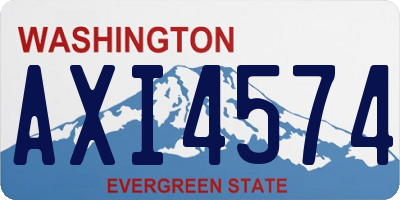 WA license plate AXI4574