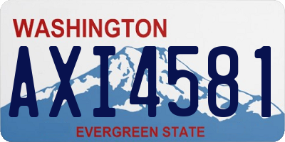 WA license plate AXI4581